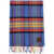 DSQUARED2 Tartan Checked Cashmere And Wool Scarf With Fringes Multicolor