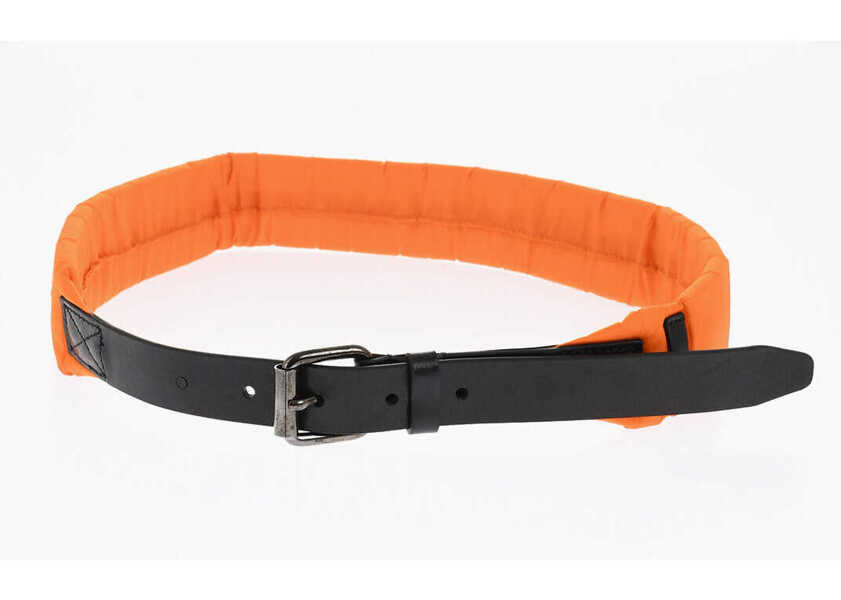 Curele DSQUARED2 Fabric Belt With Leather Details 50Mm Orange Femei (BM 18606979) 2