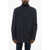 CORNELIANI Single Breasted Wool Blend Coat With Chest Piece Blue
