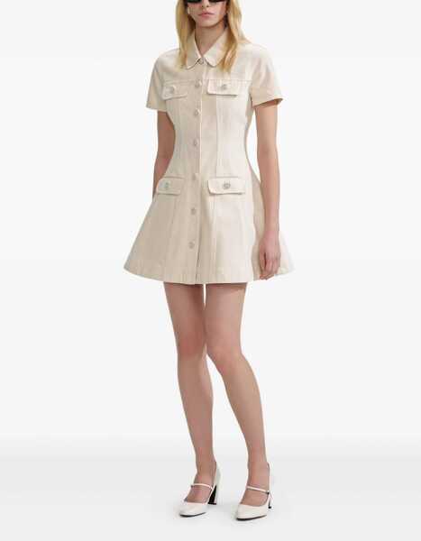 Rochii casual Self-Portrait Denim Mini Dress IVORY Femei (BM 18607015) 3