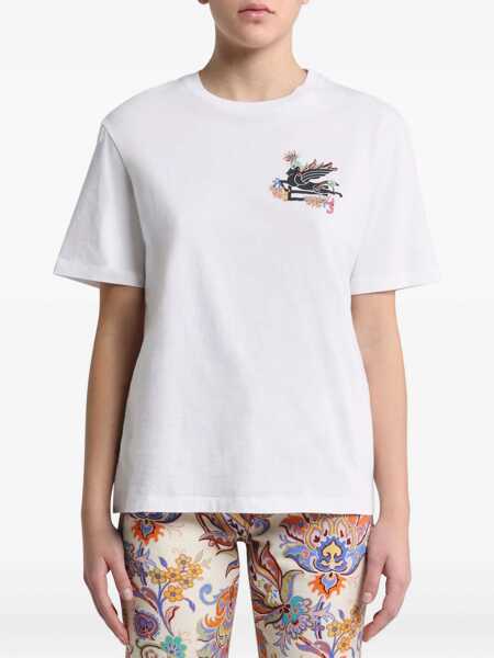 Tricouri ETRO T-Shirt With Pegasus WHITE Femei (BM 18607042) 2