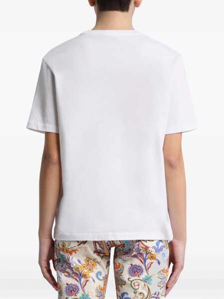 Tricouri ETRO T-Shirt With Pegasus WHITE Femei (BM 18607042) 3