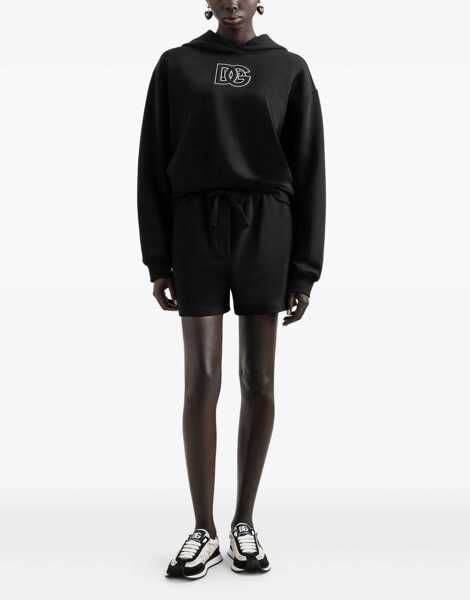 Tricouri Dolce & Gabbana Jersey T-Shirt With Dg Logo Embroidery BLACK Femei (BM 18607054) 2