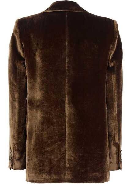 Sacouri office ETRO Velvet Jacket BROWN Femei (BM 18607063) 2