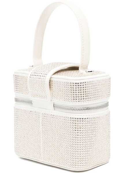 Genti de mana Self-Portrait Satin Beauty Case With Rhinestones BEIGE Femei (BM 18607087) 2