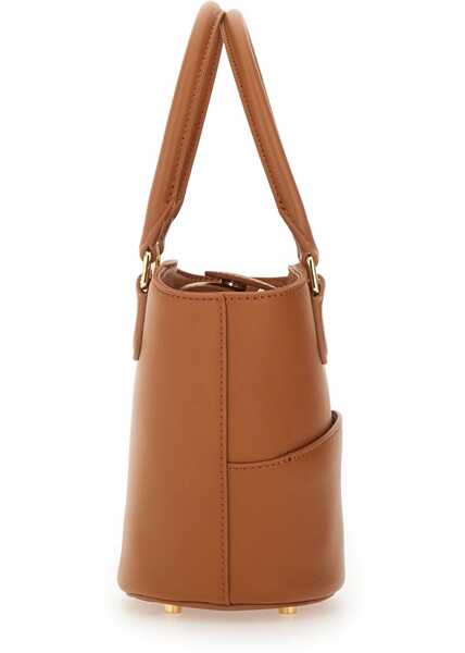 Genti de mana Self-Portrait Leather Tote Bag With Charm BUFF Femei (BM 18607141) 4