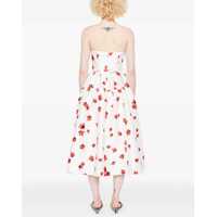 Rochii casual Self-Portrait Dama - Rochii casual Self-Portrait Midi Dress With Floral Print WHITE Femei (BM 18607144) - B-mall.ro