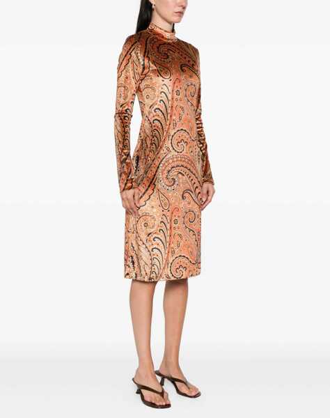 Rochii casual ETRO Paisley Print Dress ORANGE Femei (BM 18607153) 3