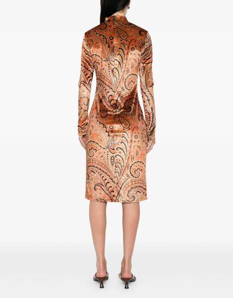 Rochii casual ETRO Paisley Print Dress ORANGE Femei (BM 18607153) 4