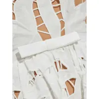 Rochii Dama - Rochii casual Self-Portrait Embroidered Midi Dress With Bow WHITE Femei (BM 18607156) - B-mall.ro