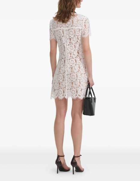 Rochii casual Self-Portrait Lace Mini Dress WHITE Femei (BM 18607165) 4