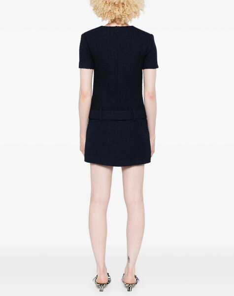 Rochii casual Self-Portrait Mini Boucle Dress BLUE Femei (BM 18607177) 4