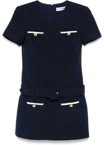 Rochii casual Self-Portrait Mini Boucle Dress BLUE Femei (BM 18607177) 1