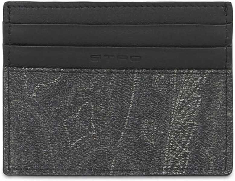 Portofele ETRO Card Holder Arnica With Pegasus BLACK Barbati (BM 18607240) 2