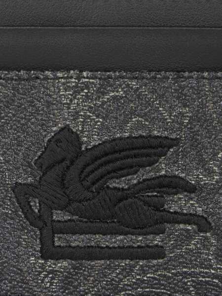 Portofele ETRO Card Holder Arnica With Pegasus BLACK Barbati (BM 18607240) 3