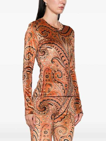Bluze ETRO Paisley Print Top ORANGE Femei (BM 18607255) 3