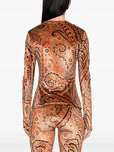 Bluze ETRO Paisley Print Top ORANGE Femei (BM 18607255) 4