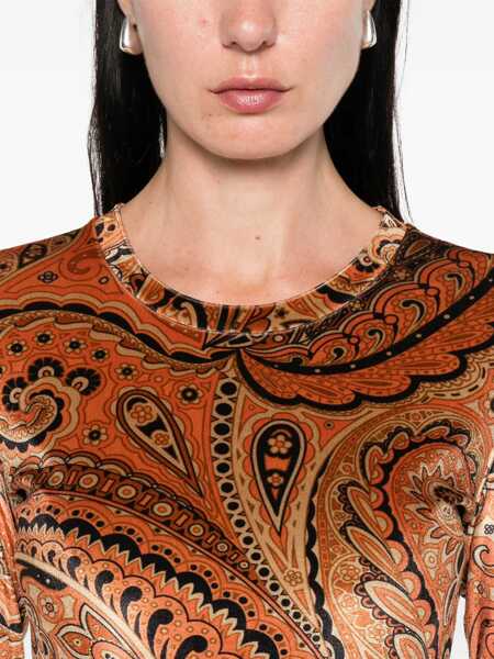 Bluze ETRO Paisley Print Top ORANGE Femei (BM 18607255) 5