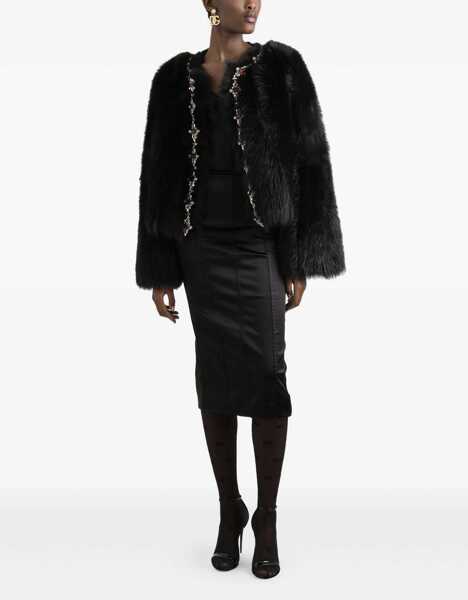 Rochii casual Dolce & Gabbana Satin Bustier Longuette Dress BLACK Femei (BM 18607264) 2