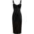 Dolce & Gabbana Satin Bustier Longuette Dress BLACK