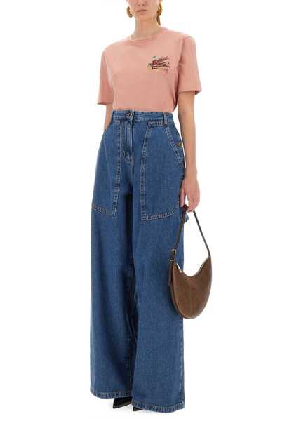 Tricouri ETRO T-Shirt With Pegasus PINK Femei (BM 18607273) 2