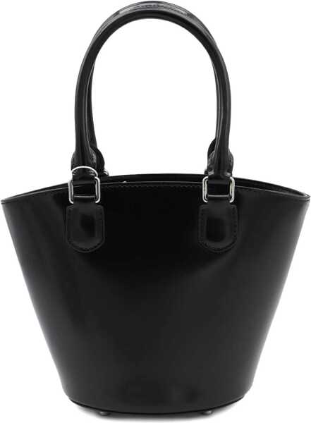 Genti de mana Self-Portrait Leather Tote Bag With Charm BLACK Femei (BM 18607291) 2