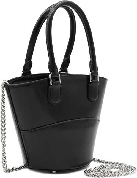 Genti de mana Self-Portrait Leather Tote Bag With Charm BLACK Femei (BM 18607291) 3