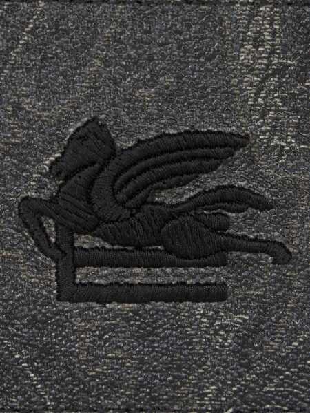 Portofele ETRO Card Holder Arnica With Pegasus BLACK Barbati (BM 18607330) 3