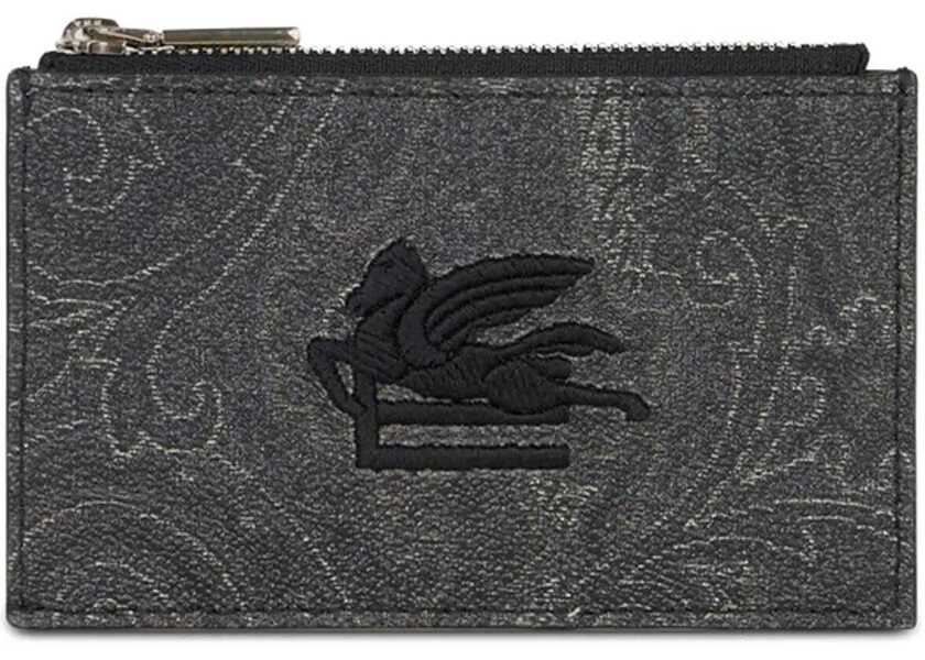Portofele ETRO Card Holder Arnica With Pegasus BLACK Barbati (BM 18607330) 1