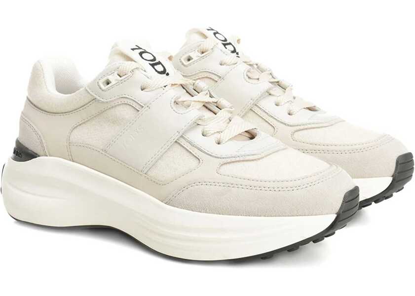 Sneakers TODS Sneakers In Leather And Fabric WHITE Femei (BM 18607390) 2