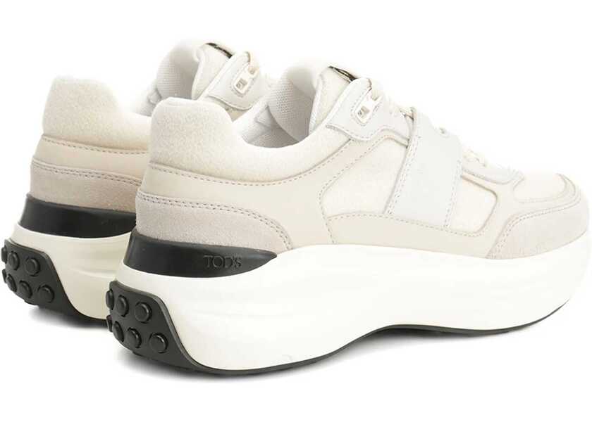 Sneakers TODS Sneakers In Leather And Fabric WHITE Femei (BM 18607390) 4