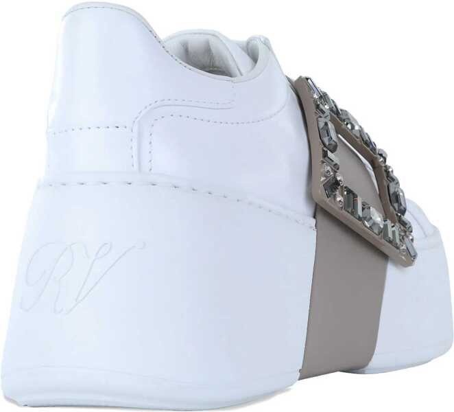 Sneakers Roger Vivier Viv Skate Sneakers In Leather Chiedi A Chatgpt WHITE Femei (BM 18607393) 5