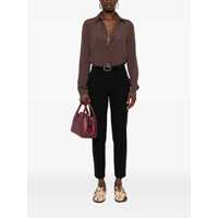 Pantaloni Dama pagina 2 - Pantaloni casual Pinko Pinko Bello Stretch Viscose Trousers Black Femei (BM 18608214) - B-mall.ro