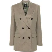 Sacouri Pinko Tenaglia Double-Breasted Wool Blazer Femei