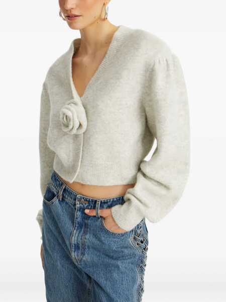 Cardigane ROTATE Birger Christensen Rotate Birger Christensen Knit Puffsleeve Cardigan GRAY Femei (BM 18608481) 4