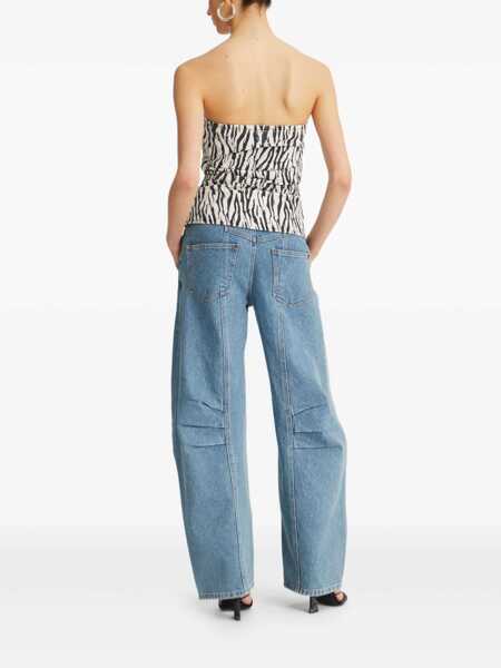 Topuri ROTATE Birger Christensen Rotate Birger Christensen Printed Denim Top Multicolor Femei (BM 18608496) 3