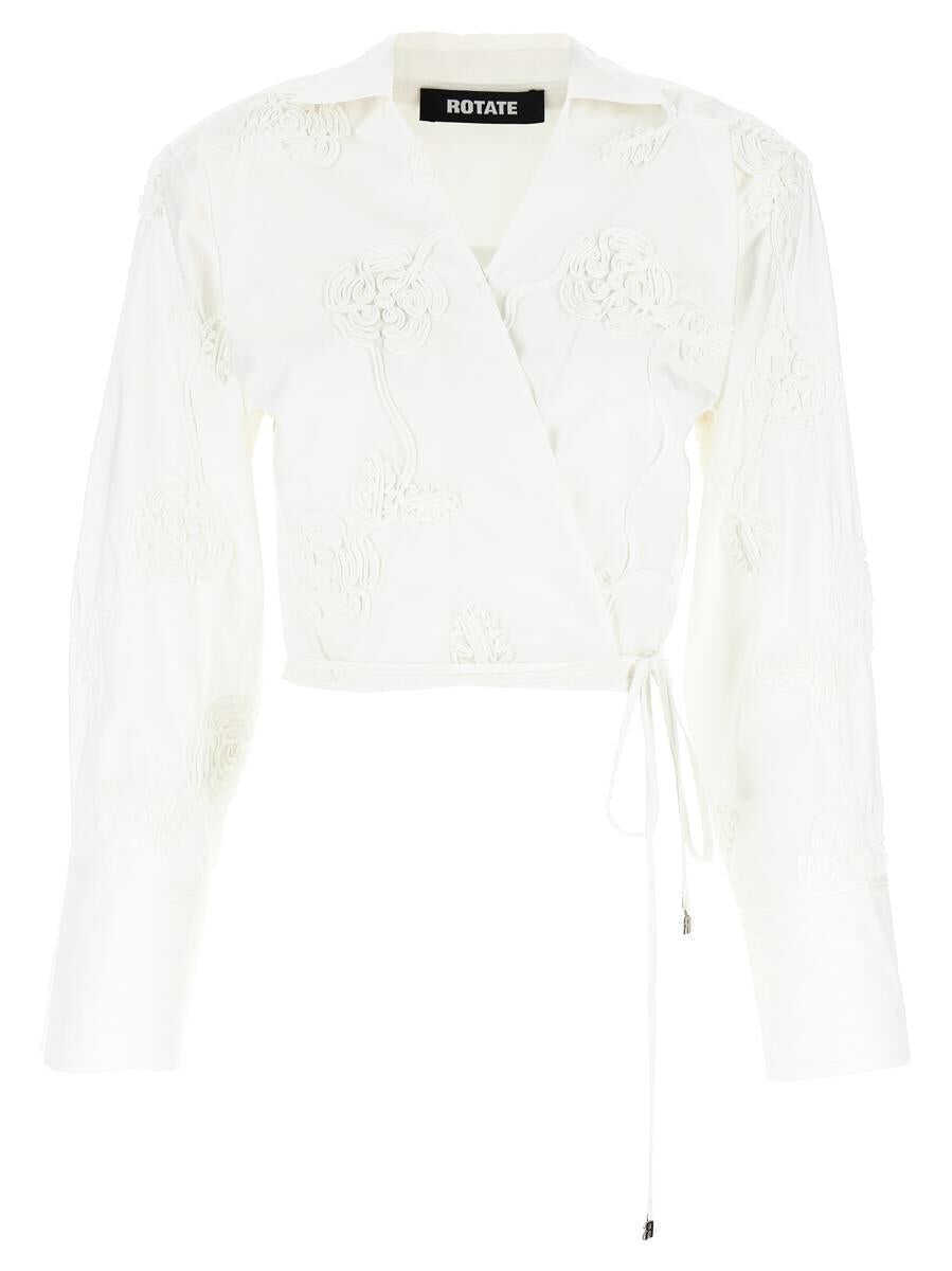 Camasi ROTATE Birger Christensen Rotate Birger Christensen Wrap Cotton Shirt WHITE Femei (BM 18608514) 1
