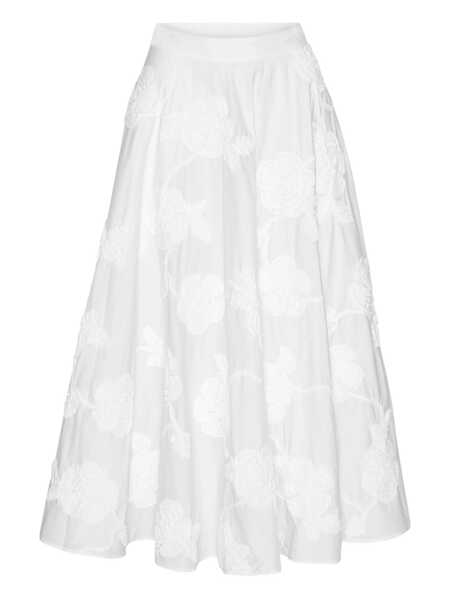 Fuste ROTATE Birger Christensen Rotate Birger Christensen Flower Maxi Skirt WHITE Femei (BM 18608517) 1