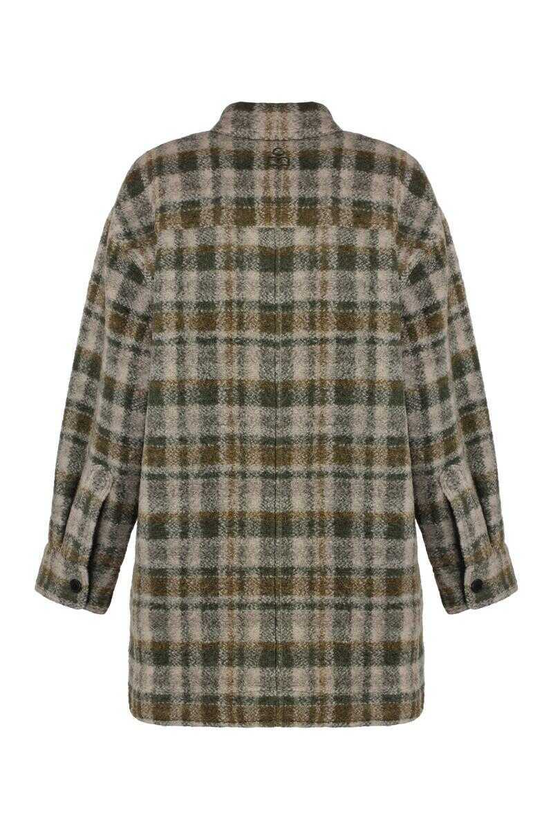 Geci Isabel Marant Isabel Marant toile Harveli Wool Overshirt BROWN Femei (BM 18608982) 2