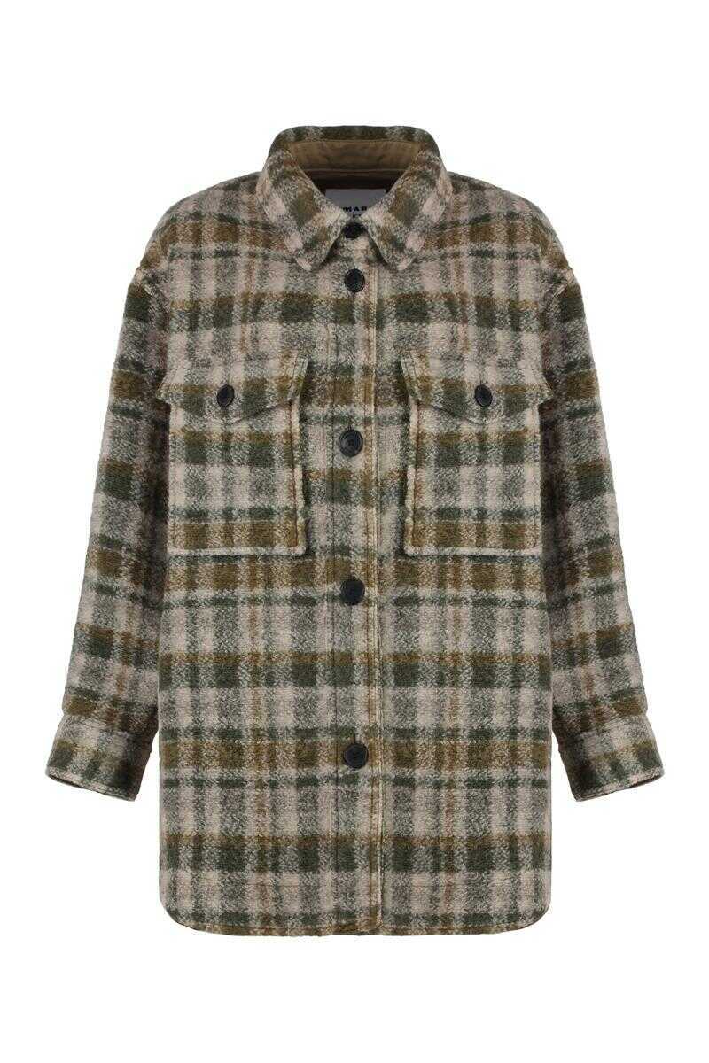 Geci Isabel Marant Isabel Marant toile Harveli Wool Overshirt BROWN Femei (BM 18608982) 1