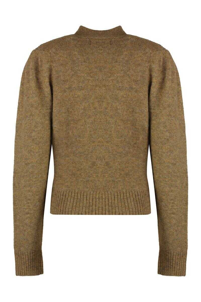 Pulovere Isabel Marant Isabel Marant toile Honey Wool-Blend Crew-Neck Sweater Beige Femei (BM 18608991) 2