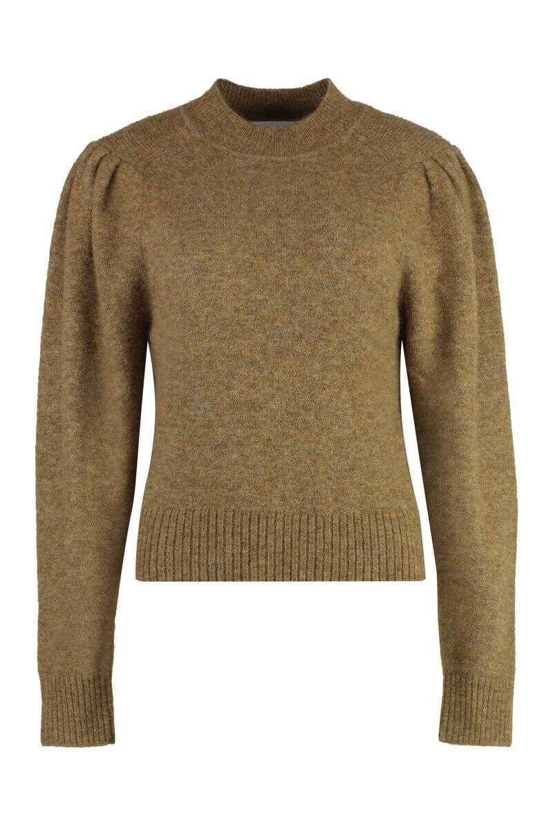 Pulovere Isabel Marant Isabel Marant toile Honey Wool-Blend Crew-Neck Sweater Beige Femei (BM 18608991) 1