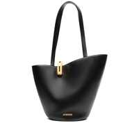 Genti de mana Shopper 'Le Bambola Moyen' Con Desing Asimmetrico E Logo Sul Fronte In Pelle Nera Donna Femei