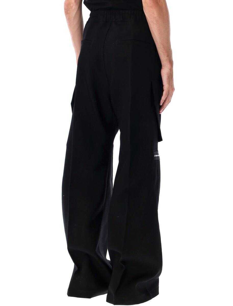 Pantaloni Rick Owens Rick Owens Cargobelas Wool Drill Pants Black Barbati (BM 18609234) 2