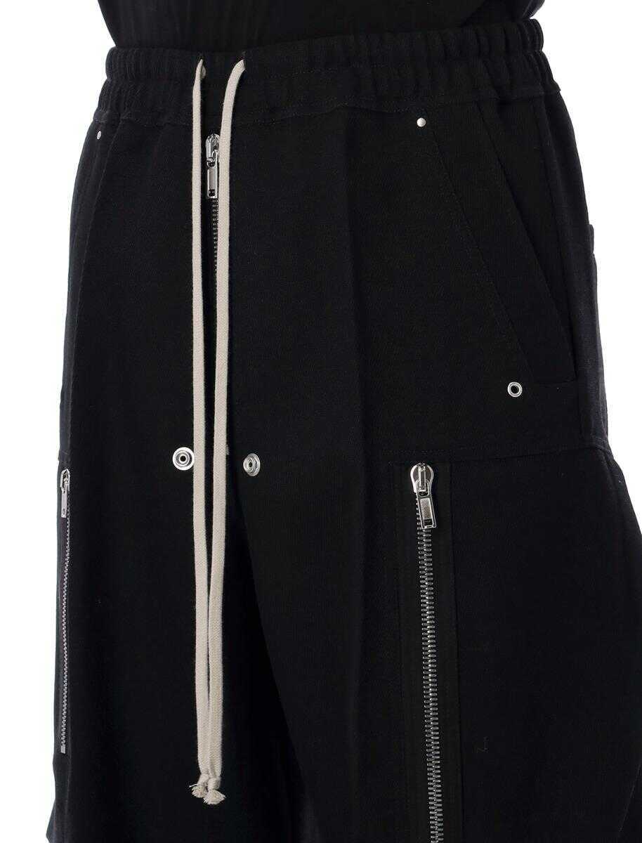 Pantaloni Rick Owens Rick Owens Cargobelas Wool Drill Pants Black Barbati (BM 18609234) 3