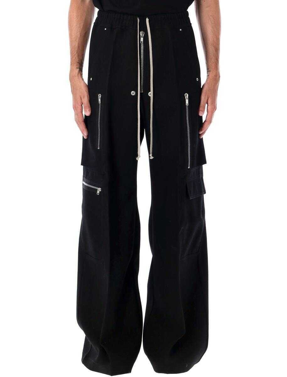 Pantaloni Rick Owens Rick Owens Cargobelas Wool Drill Pants Black Barbati (BM 18609234) 1