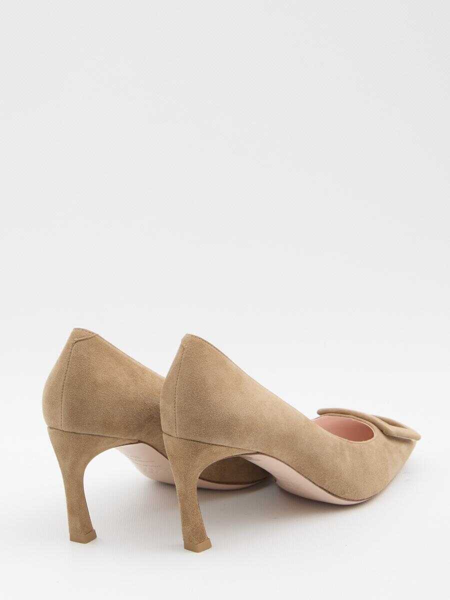 Pantofi cu toc Roger Vivier Belle Viviier Trompette Pumps Beige Femei (BM 18609726) 3