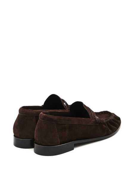 Mocasini Saint Laurent Le Loafer In Suede BROWN Barbati (BM 18609828) 4