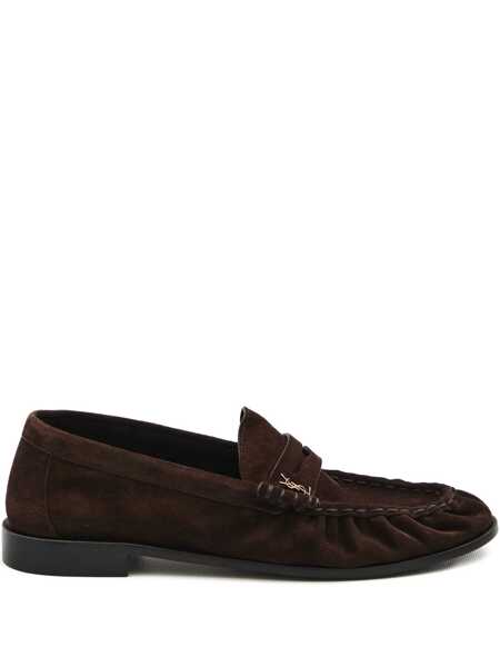 Mocasini Saint Laurent Le Loafer In Suede BROWN Barbati (BM 18609828) 1