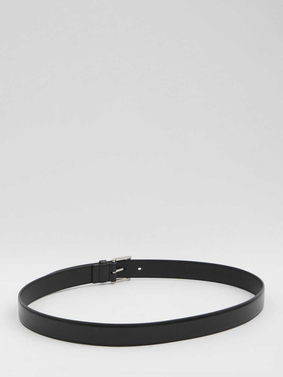 Curele Saint Laurent Belt With Square Buckle Black Barbati (BM 18609831) 2